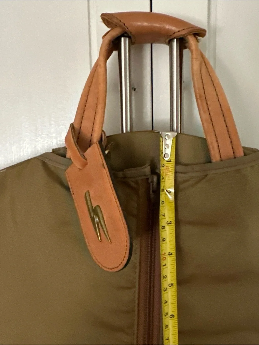 Hartmann Garment Bag for Men in Brown twill with Tan Trim